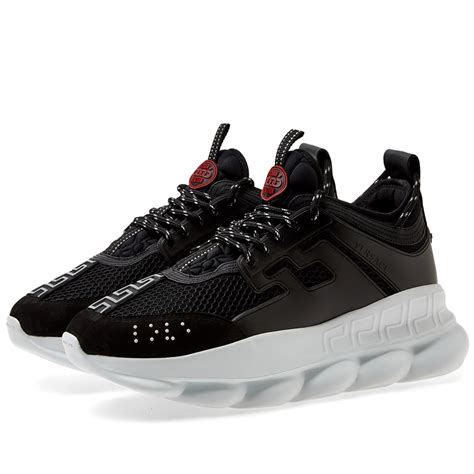 versace sneakers chain reaction black|authentic versace chain reaction sneakers.